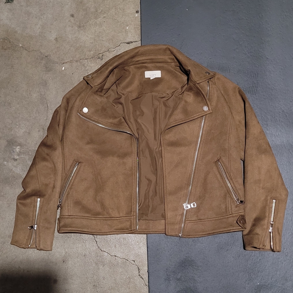 LOFT Womens's Tan Biker Jacket